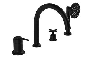 VitrA Origin Classic 4-Hole Bath/Shower Mixer - Matt Black